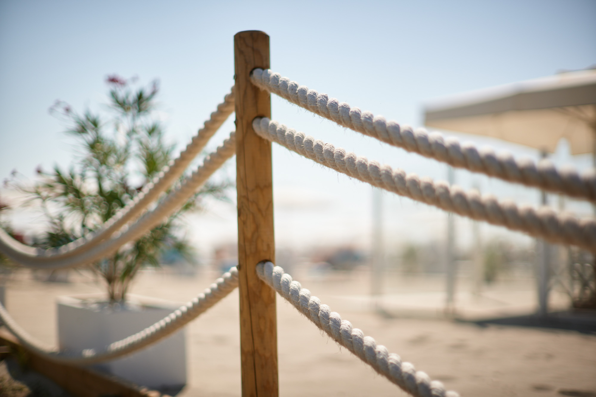 bagno giuliano 247 sul lungomare di milano marittima spiaggia distanziata vista oleandro