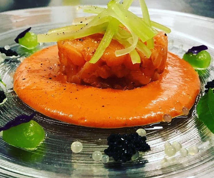 Bloody Mary salmon tartar