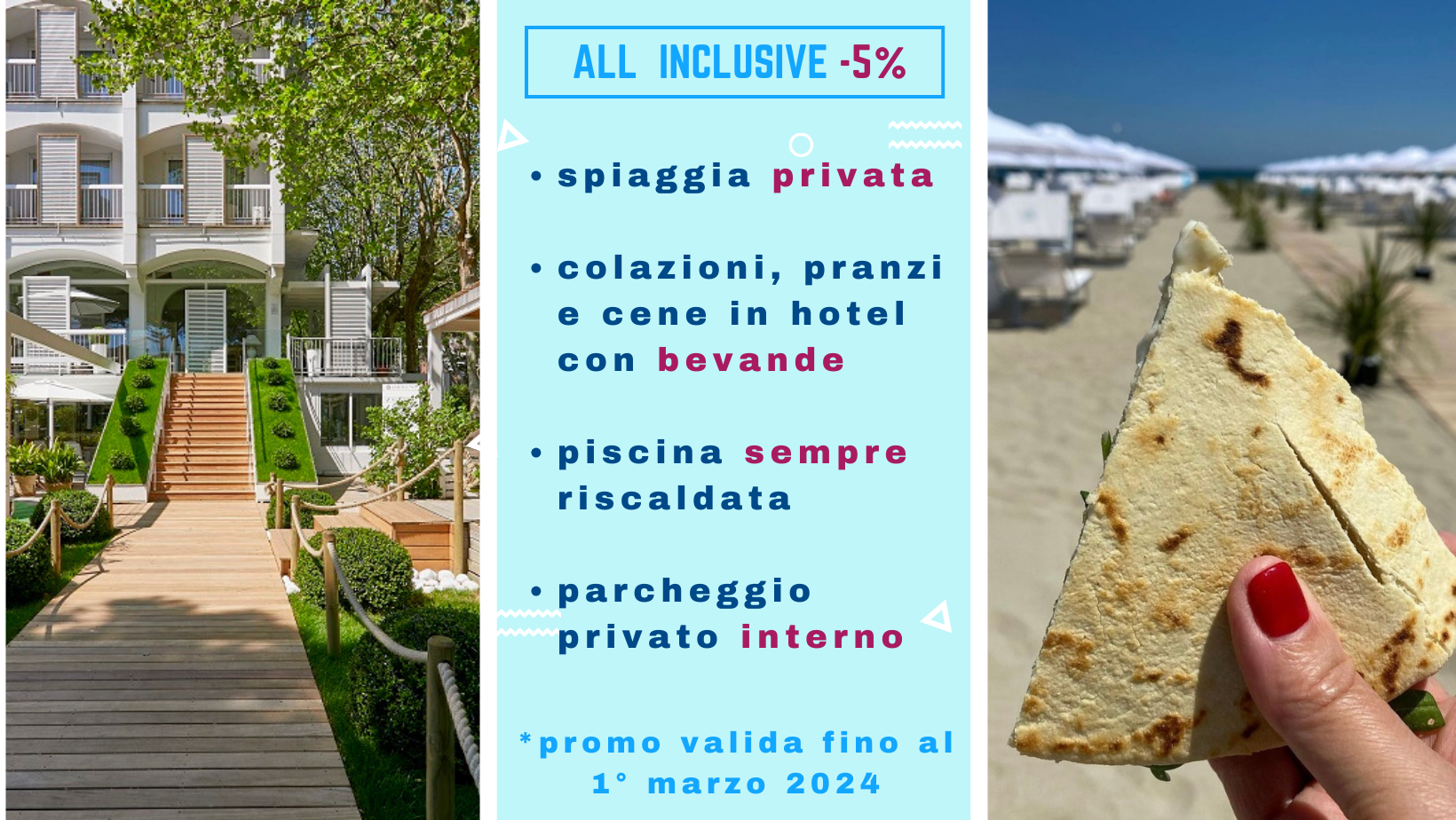 hotel saraceno 4 stelle milano marittima offerta giugno all inclusive con spiaggia privata